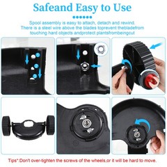 Electric Cordless Grass String Trimmer Lawn Edger Weed Wacker Cutter +2 Battery