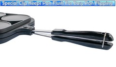 Perfect Double Sided Pancake Maker Pan 4 Round Molds Eggs Crepe Pancake Flip Pan