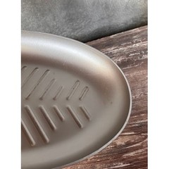 Oval Grill Pan Heavy Duty Cast Aluminum Nonstick Stovetop Cooking