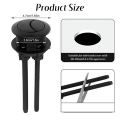 38mm/1.5in Toilet Push Button Replacement, Adjustable Dual Flush Toilet Butto…