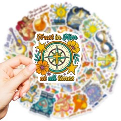 56PCS Christian Jesus Faith Stickers Waterproof PVC Bible Quote Vinyl Decals