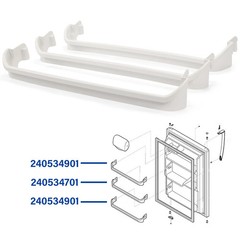 3Pcs Door Rack Shelf Retainer Bar For Frigidaire Kenmore 240534701