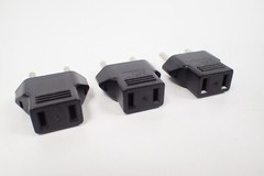 (110V to 220V) 3-PACK 220V Plug Adapter US Canada to EU Converter Korea Asia