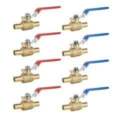 EFIELD 8 PCS 1/2″ PEX FULL PORT SHUT OFF BALL VALVE HOT &COLD, NO LEAD BRASS