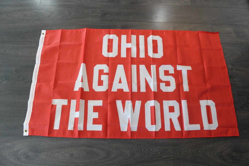 Ohio Against The World Banner Flag 3×5 Feet Garage Man Cave Football Fan