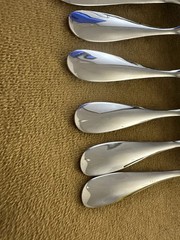 (4) SALAD FORKS Nambe MAEVE Vietnam Stainless 18-10 Concave Outline (2avail)