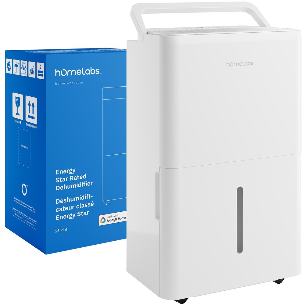 hOmelabs 25 Pint Wi-Fi Dehumidifier for up to 3,500 Sq Ft Rooms (MAX 64 Pint)