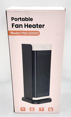 Portable Electric Fan Heater 1500W 110V Space Heater Model YND 2000C Black