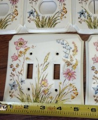 12 Floral Flower Outlet Switch & Double Gang light Wall Switch Plate Covers New