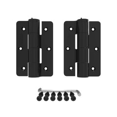 3.125 In. X 4.875 In. Aluminum Black Standard Butterfly Hinge (2-Pack)