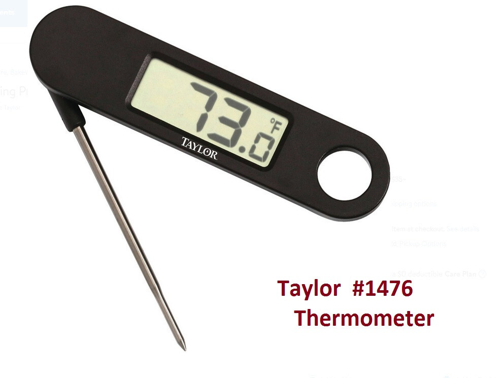 Chefs Professional Thermometer / Taylor # 1476 instantly reads -40 to 392 deg
