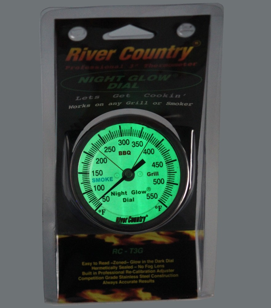 3″ RC GLOW IN THE DARK BBQ CHARCOAL GAS ELECTRIC GRILL SMOKER PIT THERMOMETER