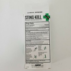 Sting-Kill Pain + Itch Relief Disposable Swabs 5 Pk Insect Jellyfish Stings