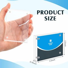 8 Pcs 2.5 x 3.5 Inch Mini Acrylic Picture Frames, Clear Acrylic Photo Busines…