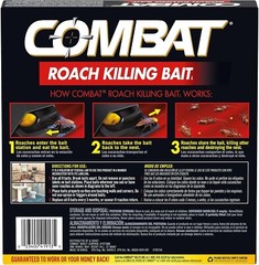 Combat Roach Killing Bait, 8 Large Bait Station, Kills the Nest, Child-Resistant