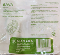 Pair of SAVA 1-Spray 4.4 in Single Wall Mount 1.75 GPM Fixed Shower Head, Chrome