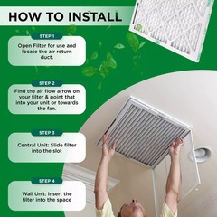 20x24x1 MERV 8 Pleated AC Furnace Air Filters. 6 Pack