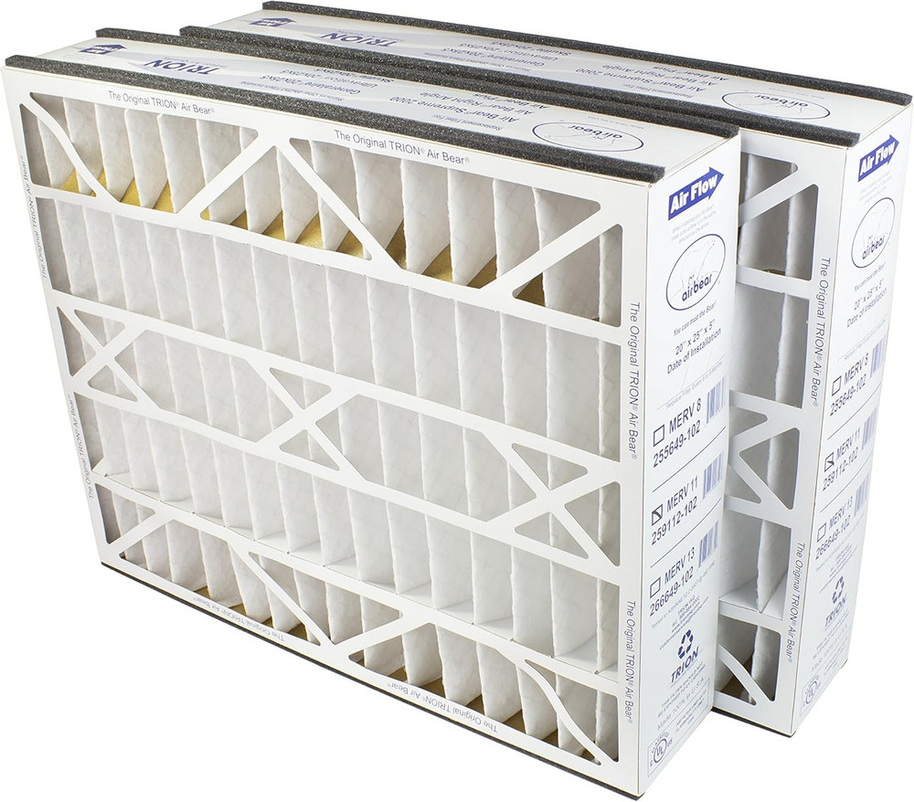 Trion Air Bear 259112-102 (2-Pack) – 20” X 25” X 5” Pleated Air Filter, MERV 11