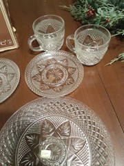 Luminarc J G DURAND ANYTIME CUT CRYSTAL Snack SET 12 Piece NEW