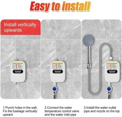 110V 3500W Tankless Hot Water Heater Shower Electric Water Heater v1