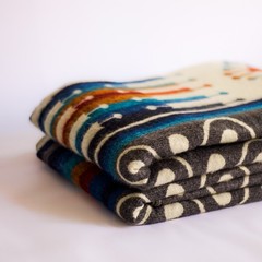 ALPACA WOOL BLANKET THROW XL KING 90×75 REVERSIBLE THICK & WARM HANDMADE ECUADOR