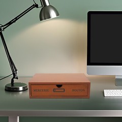 Single-Drawer Storage Box Wooden Desktop Jewelry Organizer Desktop Drawer