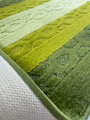 Non Skid, Machine Washable, Hallway, Kitchen Runner Rug, Custom Length, Green
