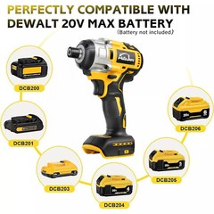 Brushless Cordless Impact Driver,for Dewalt 20V Max Battery,1/4″ Compact,2 Speed