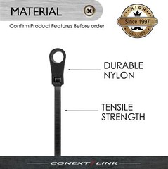 100 Nylon Cable Wire Zip Ties Mounting Hole Nail Screw 40 LBS 6″ Inch Black