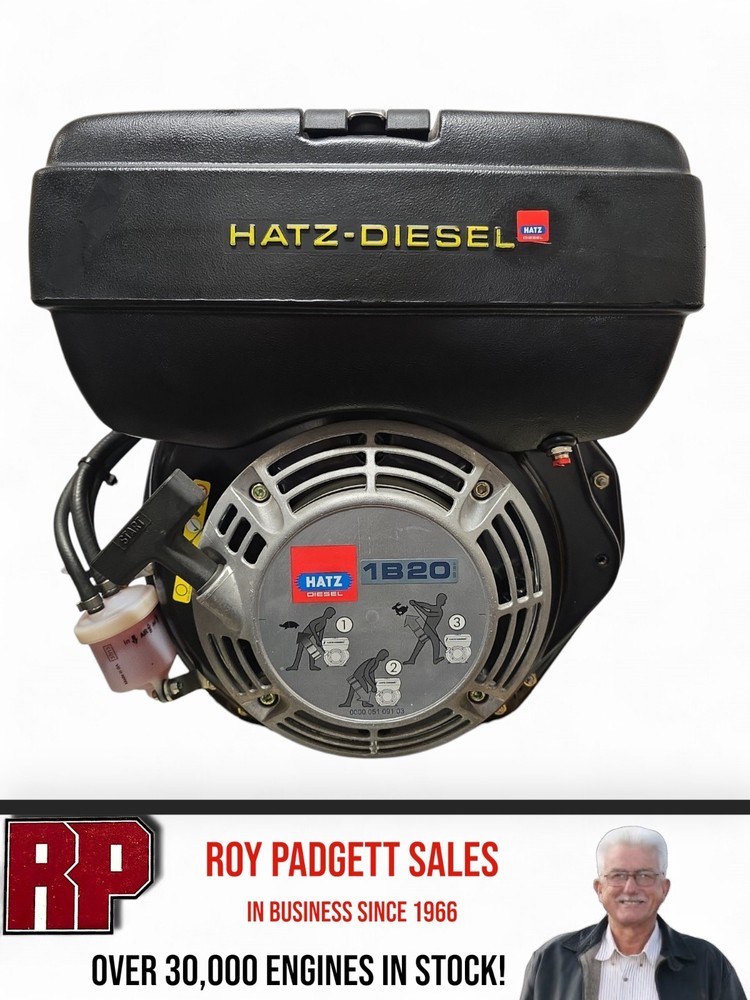 Hatz Diesel 4.6HP 1B20 Recoil Start Engine 3/4″ X 2-5/16″ Shaft – SR