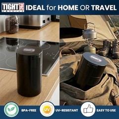 Tightpac Tent 0.57 Liters Liter/6 Ounce Black 1.0 Count Food Grade Recyclable