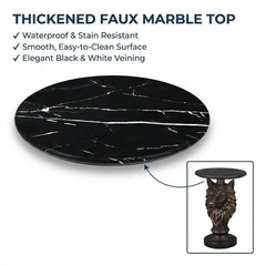 Wolf Head Accent Table Animal Statue End Tables Livingroom
