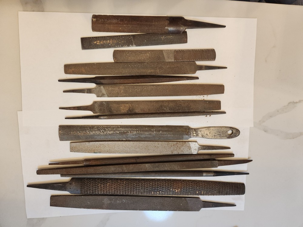 Lot of 15 Metal files Rasp DIFFERENT SIZES AS SHOWN USED