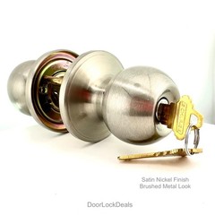 Schlage Corona Satin Nickel 619 J54 Entry J54CNA619 Exterior Keyed Door Lock