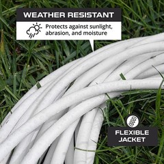6/8/25/50FT 16/3 Extension Cord Indoor Outdoor White Heavy Duty Extension Cord