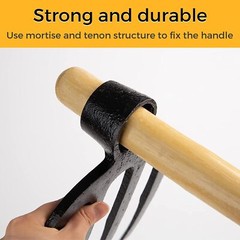 Heavy Forged Eye Hoe Duty Digging Fork Steel Farmer Garden Yardwork NO Handle
