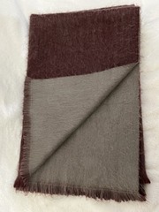 Amor a la Vida Ecuador Alpaca Blend Throw Blanket Red & Gray Cute Accent Decor