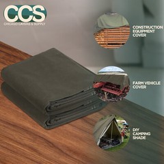 Heavy Duty Canvas Tarp – 100% Cotton Canvas – Water and Mildew Resistant