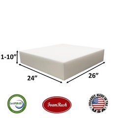 FoamRush 24″ x 26″ High Density Upholstery Foam Cushion (Made in USA)