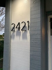 Modern Metal House Numbers, Home Address Mailbox Floating Sign for Ourdoor Decor