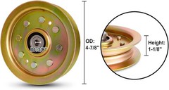 Durable Gold Bronze Idler Pulley – Compatible with Cub Cadet & Troy-Bilt, 2-Pack