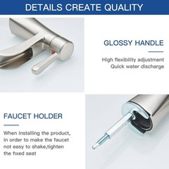 BWE Waterfall Single Hole Single-Handle Low-Arc Bathroom Sink Faucet