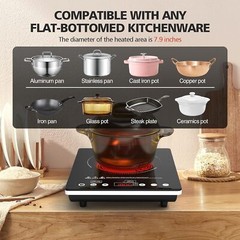 1800W Single Burner Electric Ceramic Cooktop 14″ Infrared Hot Plate Stove Top