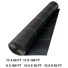 VEVOR Driveway Fabric Stabilization Geotextile Fabric 5 Sizes Underlayment Black