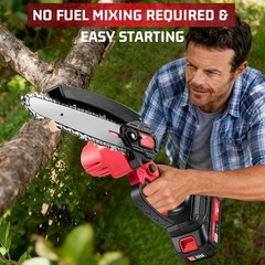 Mini Chainsaw 4/6 Inch Portable Electric Chainsaw Cordless with 2 Chainsaw