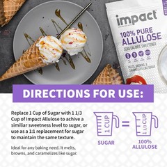 Impact – Pure Allulose Sweetener Sugar Substitute – Zero Calorie Blend, Low-Carb