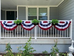 6 Pack USA Pleated Fan Flag 1.5×3 Feet American US Bunting Flags Half Fan Banner