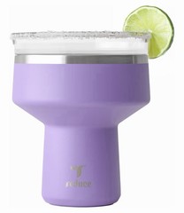 REDUCE Saltini 16 oz Cocktail Tumbler with Lid, Purple Punch Color