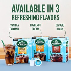 Green Mountain Coffee Roasters Brew Over Ice Vanilla Caramel, K-Cups, 24 Count