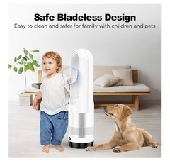 Bladeless Heater Fan Combo 1400W Heater 40W Cooling Tower Oscillating